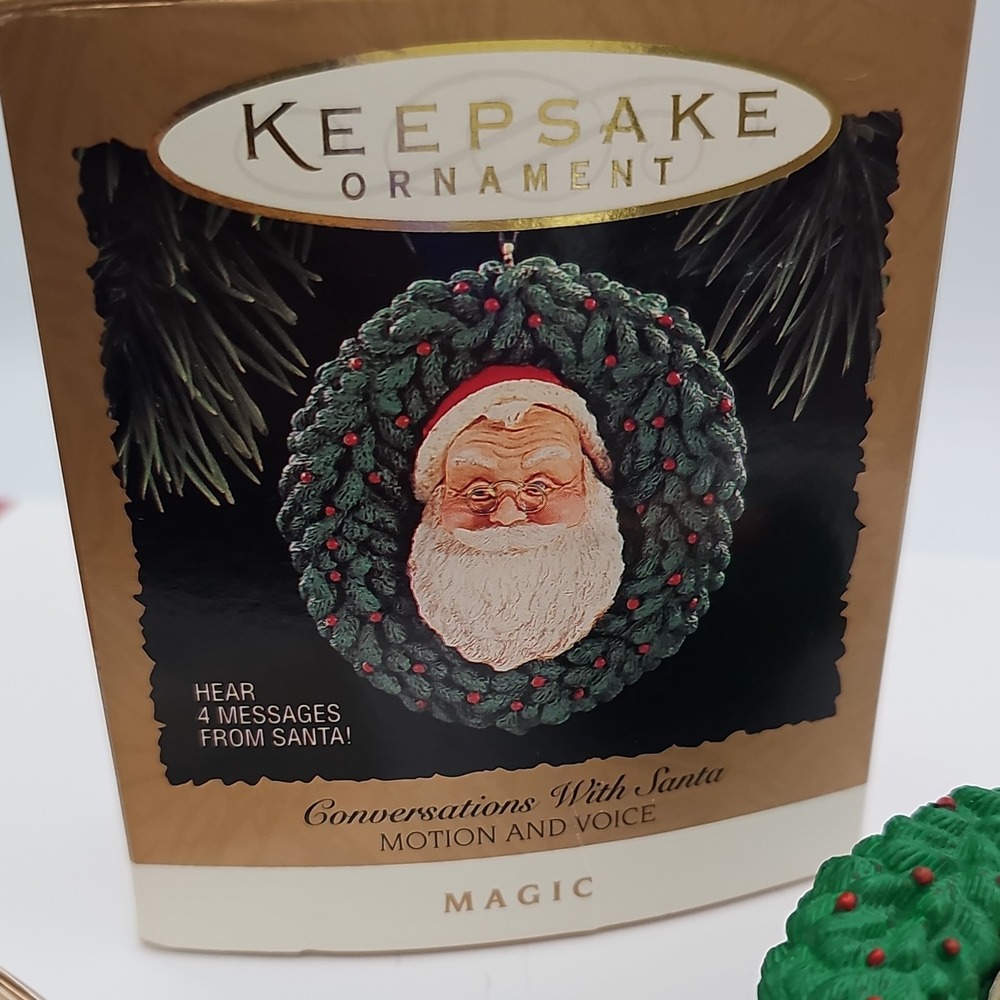 Hallmark 1994 Conversations With Santa Ornament Magic Voice Motion QLX742-6